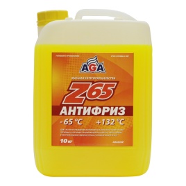 АНТИФРИЗ AGA желтый -65С 10 кг.